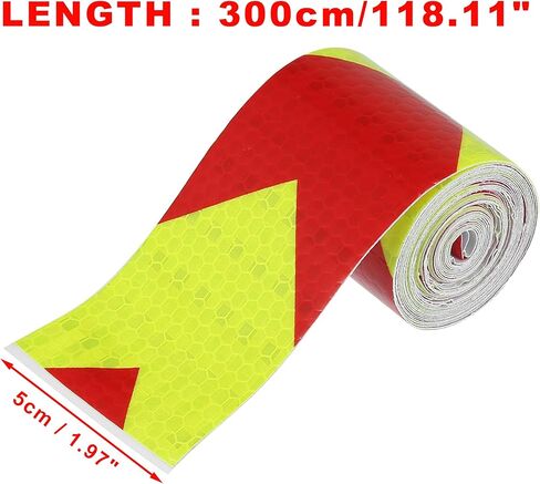 Red Green Reflective Safety Warning Tape Adhesive Signs Waterproof High Visibility Sticker for Trailer Cars Auto Trucks Trailer Outdoor in Saudi Arabia