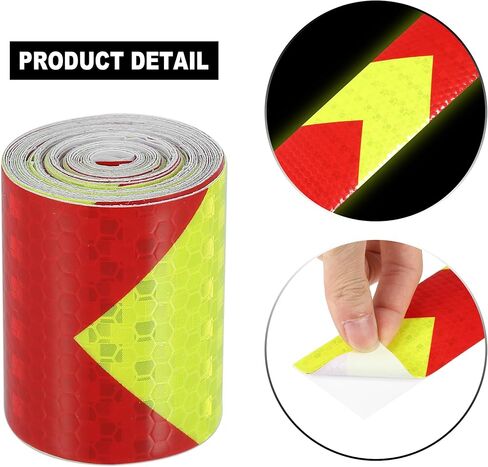 Red Green Reflective Safety Warning Tape Adhesive Signs Waterproof High Visibility Sticker for Trailer Cars Auto Trucks Trailer Outdoor in Saudi Arabia