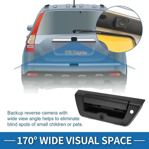 Tailgate Handle Backup Camera for Ford F-150 2015 2016 2017 Rear View Reversing Park Assist Camera Replace No.FL3Z-9943400-AA/FL3Z9943400AA in Kuwait