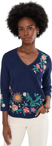 Johnny was Women's 3/4 Sleeve Trapunto V-Neck Tee - Ziviana in Saudi Arabia
