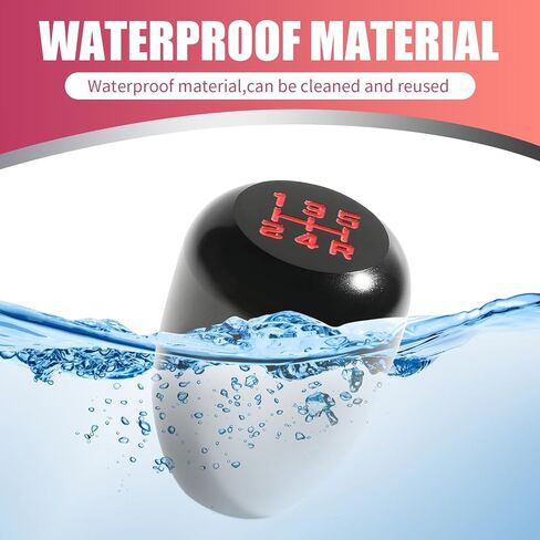 5-Speed Shift Handle – Non-Slip Easy-Grip Alloy Gear Shift Knob with Gear Position Markings – Anti-Rust with Threaded Adapter – Compatible with Most Manual Transmission Models (Black) in Kuwait