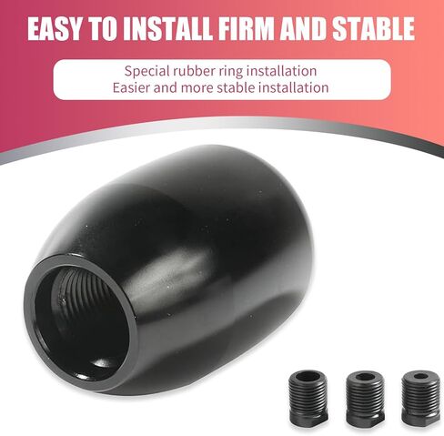 5-Speed Shift Handle – Non-Slip Easy-Grip Alloy Gear Shift Knob with Gear Position Markings – Anti-Rust with Threaded Adapter – Compatible with Most Manual Transmission Models (Black) in Kuwait