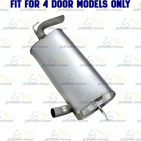Exhaust Catalytic Pipe Muffler Kit Compatible for 2007-2011 Jeep Wrangler 3.8L | Stainless Steel | Northeastern Exhaust | Free Clamps Included | Direct-Fit Replacement | 4 Doors in Saudi Arabia