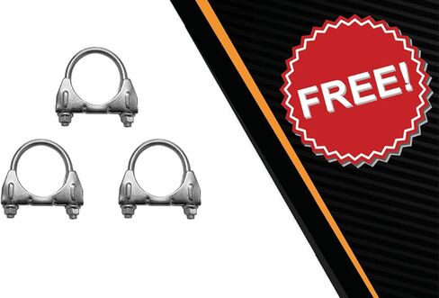 Exhaust Catalytic Pipe Muffler Kit Compatible for 2007-2011 Jeep Wrangler 3.8L | Stainless Steel | Northeastern Exhaust | Free Clamps Included | Direct-Fit Replacement | 4 Doors in Saudi Arabia