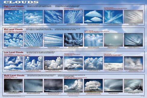 Poster Laminated Clouds Educational Science Chart 24x36 in Saudi Arabia