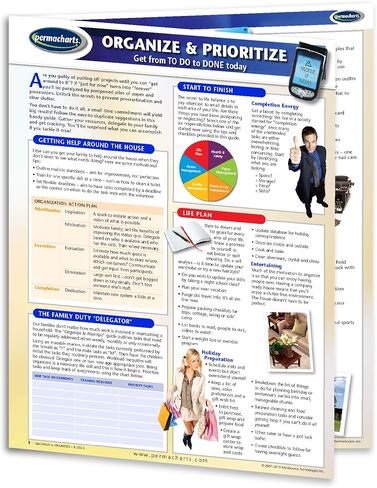 دليل التنظيم وتحديد الأولويات - احصل على من المهام إلى المهام - دليل مرجعي سريع من Permacharts in Kuwait