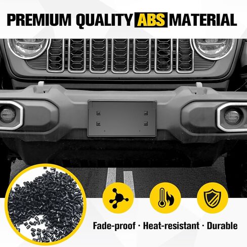 Front Bumper License Plate Frame Bracket Holder for 2018-2025 Jeep Wrangler JL JLU & 2020+ Gladiator JT Replacement, Replace# 68293738AA CH1068167(for Plastic Bumper ONLY) in Kuwait