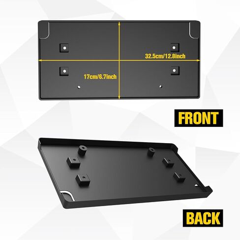Front Bumper License Plate Frame Bracket Holder for 2018-2025 Jeep Wrangler JL JLU & 2020+ Gladiator JT Replacement, Replace# 68293738AA CH1068167(for Plastic Bumper ONLY) in Kuwait