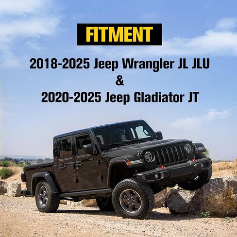Front Bumper License Plate Frame Bracket Holder for 2018-2025 Jeep Wrangler JL JLU & 2020+ Gladiator JT Replacement, Replace# 68293738AA CH1068167(for Plastic Bumper ONLY) in Kuwait