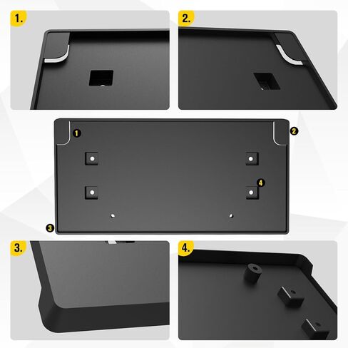 Front Bumper License Plate Frame Bracket Holder for 2018-2025 Jeep Wrangler JL JLU & 2020+ Gladiator JT Replacement, Replace# 68293738AA CH1068167(for Plastic Bumper ONLY) in Kuwait