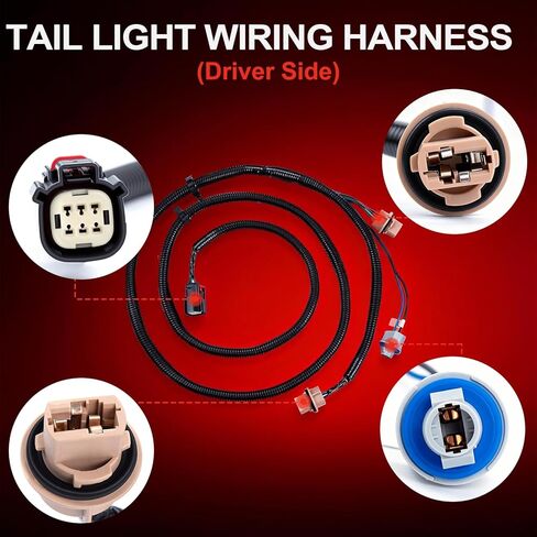 Driver Side Tail Light Wiring Harness 23295978 Compatible with Chevy Silverado GMC Sierra 1500 2500 HD 3500 HD 2016-2019,Tail Light Wire Socket Wiring Harness Kit in Kuwait