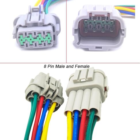 8 Pin Male and Female Headlight Wiring Harness Connector Pigtail Plug kit Fit Nissan 350z 2006-2009 Maxima 2016-2021 Sentra 2013-2021 Replaced OE# 26010-CF40B 26060-CF40B NI2502182 NI2503182 in Saudi Arabia