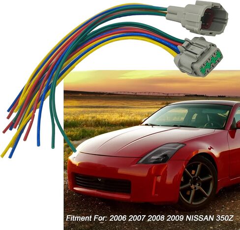 8 Pin Male and Female Headlight Wiring Harness Connector Pigtail Plug kit Fit Nissan 350z 2006-2009 Maxima 2016-2021 Sentra 2013-2021 Replaced OE# 26010-CF40B 26060-CF40B NI2502182 NI2503182 in Saudi Arabia