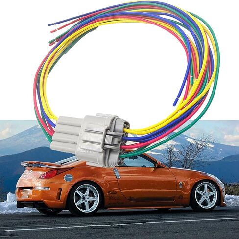 8 Pin Male and Female Headlight Wiring Harness Connector Pigtail Plug kit Fit Nissan 350z 2006-2009 Maxima 2016-2021 Sentra 2013-2021 Replaced OE# 26010-CF40B 26060-CF40B NI2502182 NI2503182 in Saudi Arabia