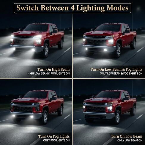 All Lights Mod 6 High Mod Wire Harness Compatible with Chevy GMC Buick Select Models, Plug and Play, Fog Low Beams on with High Beams All The Headlights on Module in Kuwait