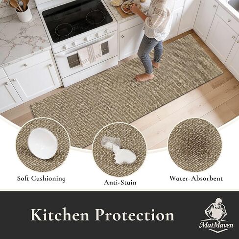 Area Rugs for Kitchen,Living Room,6 Pieces 12"x12" Super Absorbent and DIY Square Carpet,Non Slip Machine Washable Rug,Soft Indoor Floor Carpet for Bedroom,Office,Sink,Laundry,Beige in Saudi Arabia