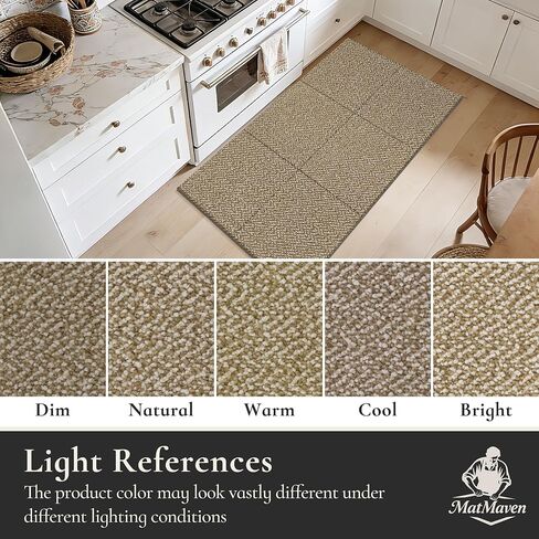 Area Rugs for Kitchen,Living Room,6 Pieces 12"x12" Super Absorbent and DIY Square Carpet,Non Slip Machine Washable Rug,Soft Indoor Floor Carpet for Bedroom,Office,Sink,Laundry,Beige in Saudi Arabia