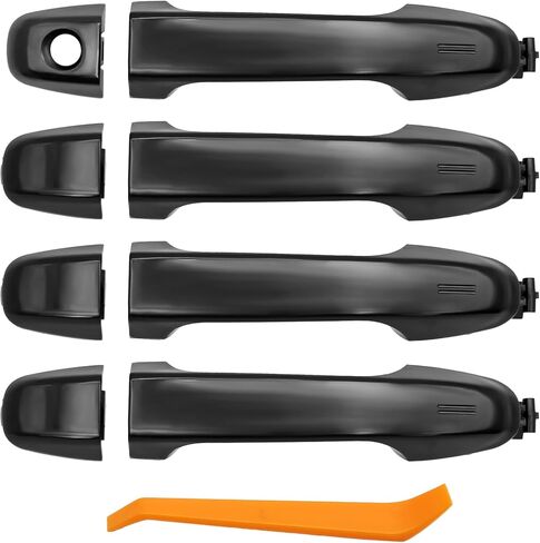 Front and Rear Exterior Door Handle Replacement for Toyota Camry 2012 2013 2014 2015 2016 2017, Black (Front Rear Driver & Passenger Side) in Saudi Arabia