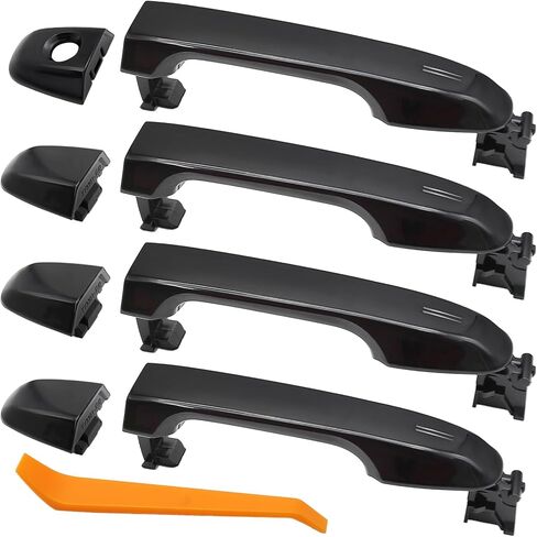 Front and Rear Exterior Door Handle Replacement for Toyota Camry 2012 2013 2014 2015 2016 2017, Black (Front Rear Driver & Passenger Side) in Saudi Arabia