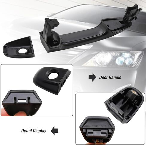 Front and Rear Exterior Door Handle Replacement for Toyota Camry 2012 2013 2014 2015 2016 2017, Black (Front Rear Driver & Passenger Side) in Saudi Arabia