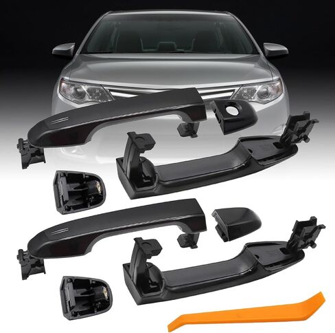 Front and Rear Exterior Door Handle Replacement for Toyota Camry 2012 2013 2014 2015 2016 2017, Black (Front Rear Driver & Passenger Side) in Saudi Arabia