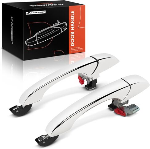 A-Premium Outside Exterior Door Handles Compatible with Chrysler 300 2005-2010 & Dodge Magnum 2005-2008, Chrome, 2-PC Set, Rear Driver and Passenger Side in Saudi Arabia