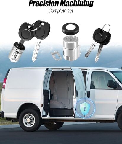 أسطوانات قفل مقبض الباب الخارجي ومفاتيح مناسبة لسيارة شيفروليه تشيفي إكسبريس 1500 2500 3500 فان جي إم سي سافانا 1500 2500 3500 فان 2001-2009 in Kuwait