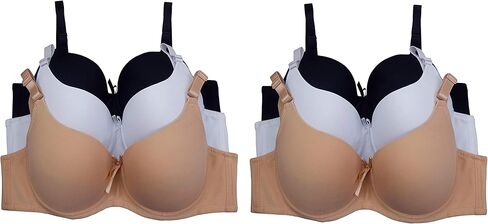 Women Bras Basic Color 6 Pack of T-Shirt Pushup Bra B Cup C Cup in Saudi Arabia