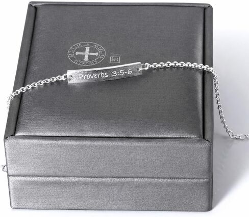Proverbs 3 5 6 Bracelet for Women, 925 Sterling Silver Bible Verse Christian Faith Jewelry, Inspirational Gift for Her in Saudi Arabia