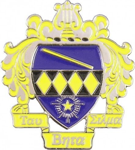 Tau Beta Sigma Crest Lapel Pin [Gold - 1.125"T] - ID#29767 in Saudi Arabia