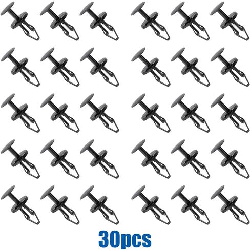 OAUTOO 30pcs 1/4" Engine Cover Air Dam & Grille Push-Type Retainer Clip for GM 11589291 Ford W713331-S300 Chrysler 6509884AA in Saudi Arabia