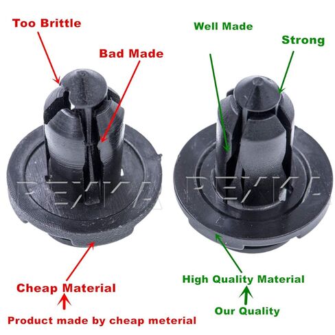 Rexka 20pcs 10mm Hole Push Pull Plastic Rivet Clip Compatible with Tesla Model 3 S X Y 2012-2022 in Kuwait