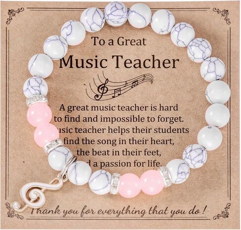 HUTIMY Music Teacher Appreciation Gifts Women Female from Student Items Birthday Stuff Music Teacher Bracelet in Saudi Arabia