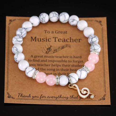 HUTIMY Music Teacher Appreciation Gifts Women Female from Student Items Birthday Stuff Music Teacher Bracelet in Saudi Arabia