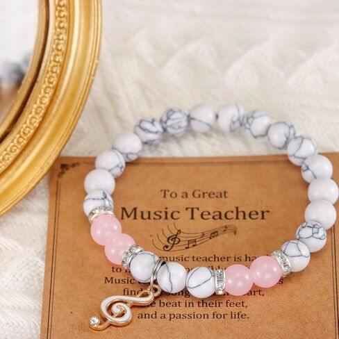 HUTIMY Music Teacher Appreciation Gifts Women Female from Student Items Birthday Stuff Music Teacher Bracelet in Saudi Arabia