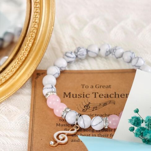 HUTIMY Music Teacher Appreciation Gifts Women Female from Student Items Birthday Stuff Music Teacher Bracelet in Saudi Arabia