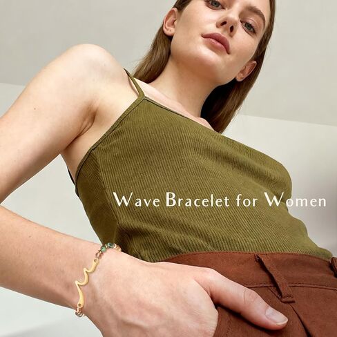 Inspirational Wave Bracelet Gifts for Women - Healing Natural Stone Bracelet for Women - Mohters Day Birthday Christmas Graduation Gifts for Friend Sister Bestie Mom Daughter Niece Grandma in Saudi Arabia