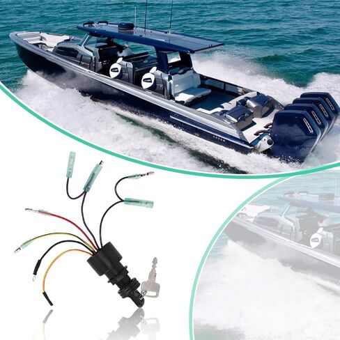 جديد قارب مفتاح الإشعال التبديل لاستبدال ميركوري 87-17009A2 87-17009A5 محرك صندوق التحكم الخارجي مع 2 مفاتيح 3 موقف 6 موصلات الأسلاك in Saudi Arabia