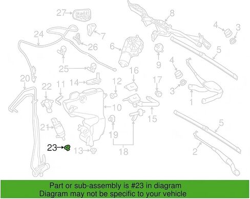 2PCS Windshield Washer Fluid Reservoir Tank Pump Rubber Seal Grommet for Mercedes-Benz 1239973681 in Kuwait