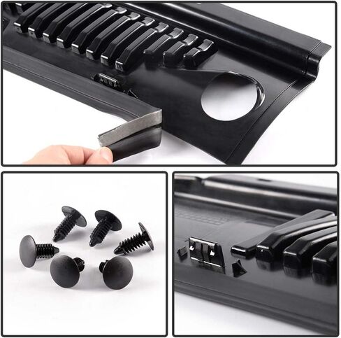 Windshield Wiper Cowl Vent Grille Panel Hood Compatible with Ford Mustang GT SVT 1999-2004 3R3Z 6302228 AAA&3R3Z6302228AA Black in Saudi Arabia