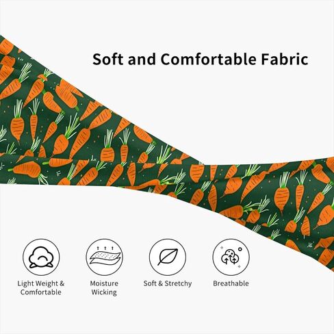 Happy Carrot Print Sports Sweatband Moisture Wicking Headband for Running Yoga Fitness Unisex in Saudi Arabia