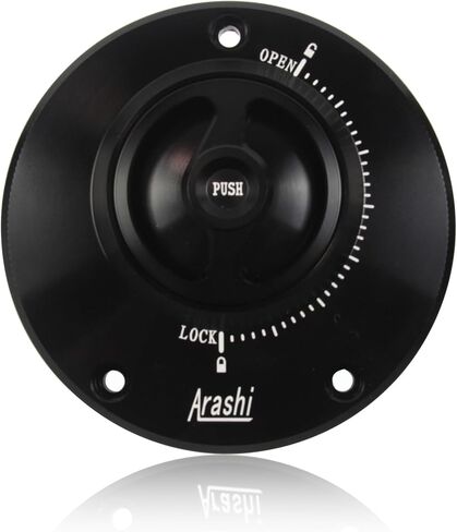 Arashi CNC Keyless Fuel Tank Gas Cap Cover for Kawasaki Ninja ZX10R, ZX1400, ZX14R, ZZR1400, ZX6R ZX636, ZX6RR, ZX9R, ZZR1200, ZZR600, ER400 ER4N, VERSY.S 650, VERSY.S 1000 Black in Kuwait