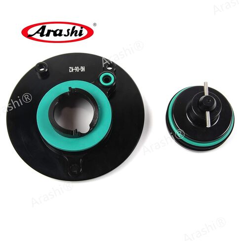 Arashi CNC Keyless Fuel Tank Gas Cap Cover for Kawasaki Ninja ZX10R, ZX1400, ZX14R, ZZR1400, ZX6R ZX636, ZX6RR, ZX9R, ZZR1200, ZZR600, ER400 ER4N, VERSY.S 650, VERSY.S 1000 Black in Kuwait