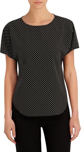 Anne Klein Women's Anne Klein Women's Short Sleeve Boatneck Top in Saudi Arabia