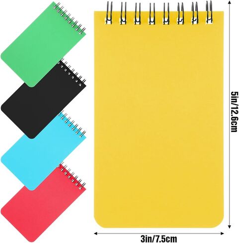 40 Pack Top Spiral Memo Pads, 3"x5" Lined Pocket Notebook Mini College Ruled Paper, Wirebound Small Steno Pads for Home, School, Office, 50 Sheets, Assorted Colors in Kuwait