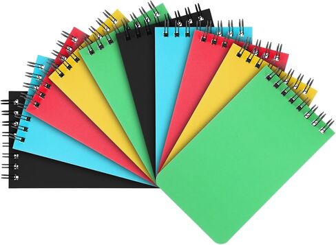 40 Pack Top Spiral Memo Pads, 3"x5" Lined Pocket Notebook Mini College Ruled Paper, Wirebound Small Steno Pads for Home, School, Office, 50 Sheets, Assorted Colors in Kuwait