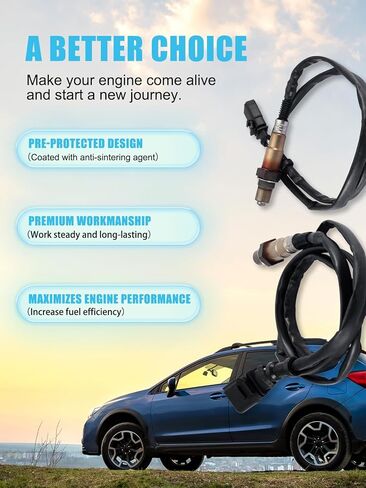 250-24672 O2 Oxygen Sensor Downstream 2PCS for Audi A3/A4/A5/A6/A8/Q3/TT Quattro, Q5, S5, allroad & Volkswagen Beetle, CC, Eos, Golf, GTI, Tiguan, Passat, Touareg & Porsche Cayenne in Saudi Arabia