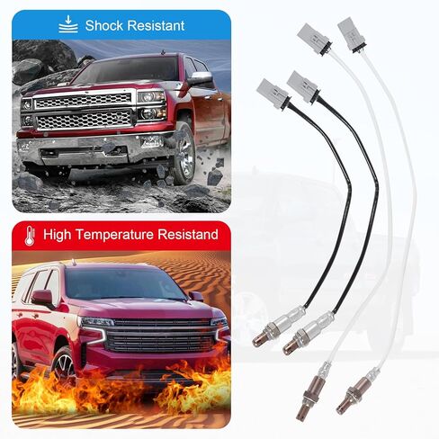 Oxygen O2 Sensor Upstream Downstream Set of 4 Replacement for Chevy Silverado Suburban Tahoe 2014-2018, GMC Sierra Yukon 2014-2018, Replace 234-4940 234-4974 in Kuwait
