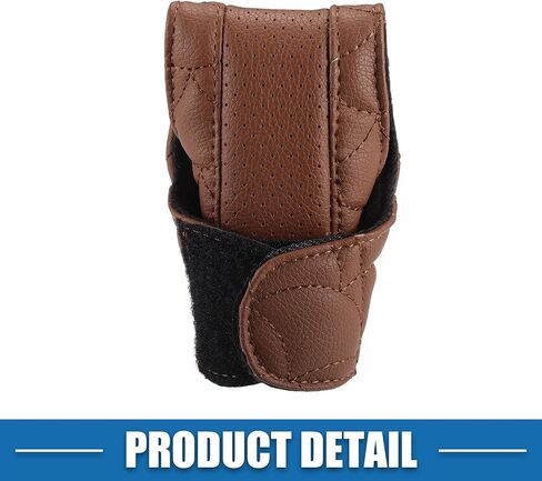 Car Shift Knob Cover Universal Vehicle Interior Shift Gear Cover Trim Accessories Decorative Faux Leather Brown in Saudi Arabia