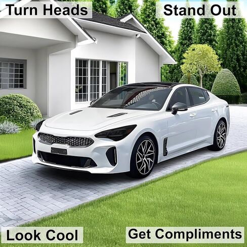 BOGAR TECH DESIGNS Precut for Kia Stinger 2018-2024 Full Headlight Head Light Tint Kit, Dark Smoke in Saudi Arabia
